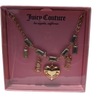 Juicy Couture Gold Chain-Link Heart Necklace